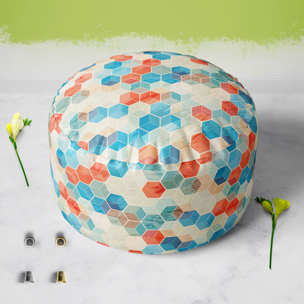 Blue Cubes Footstool Footrest Puffy Pouffe Ottoman Bean Bag | Canvas Fabric-Footstools-FST_CB_BN-IC 5007328 IC 5007328, Abstract Expressionism, Abstracts, Ancient, Art and Paintings, Cities, City Views, Diamond, Digital, Digital Art, Geometric, Geometric Abstraction, Graphic, Historical, Illustrations, Medieval, Paintings, Patterns, Semi Abstract, Signs, Signs and Symbols, Vintage, blue, cubes, footstool, footrest, puffy, pouffe, ottoman, bean, bag, canvas, fabric, abstract, backdrop, backgrounds, collectio