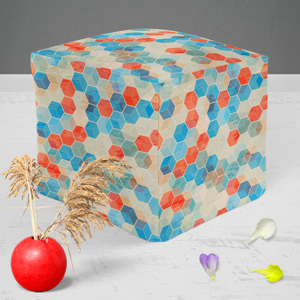 Blue Cubes Footstool Footrest Puffy Pouffe Ottoman Bean Bag | Canvas Fabric-Footstools-FST_CB_BN-IC 5007328 IC 5007328, Abstract Expressionism, Abstracts, Ancient, Art and Paintings, Cities, City Views, Diamond, Digital, Digital Art, Geometric, Geometric Abstraction, Graphic, Historical, Illustrations, Medieval, Paintings, Patterns, Semi Abstract, Signs, Signs and Symbols, Vintage, blue, cubes, puffy, pouffe, ottoman, footstool, footrest, bean, bag, canvas, fabric, abstract, backdrop, backgrounds, collectio