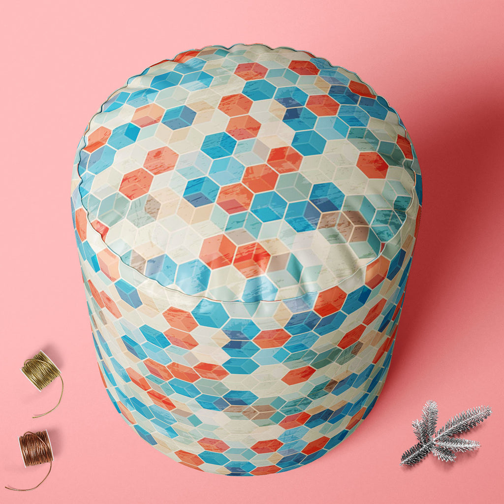 Blue Cubes Footstool Footrest Puffy Pouffe Ottoman Bean Bag | Canvas Fabric-Footstools-FST_CB_BN-IC 5007328 IC 5007328, Abstract Expressionism, Abstracts, Ancient, Art and Paintings, Cities, City Views, Diamond, Digital, Digital Art, Geometric, Geometric Abstraction, Graphic, Historical, Illustrations, Medieval, Paintings, Patterns, Semi Abstract, Signs, Signs and Symbols, Vintage, blue, cubes, footstool, footrest, puffy, pouffe, ottoman, bean, bag, canvas, fabric, abstract, backdrop, backgrounds, collectio