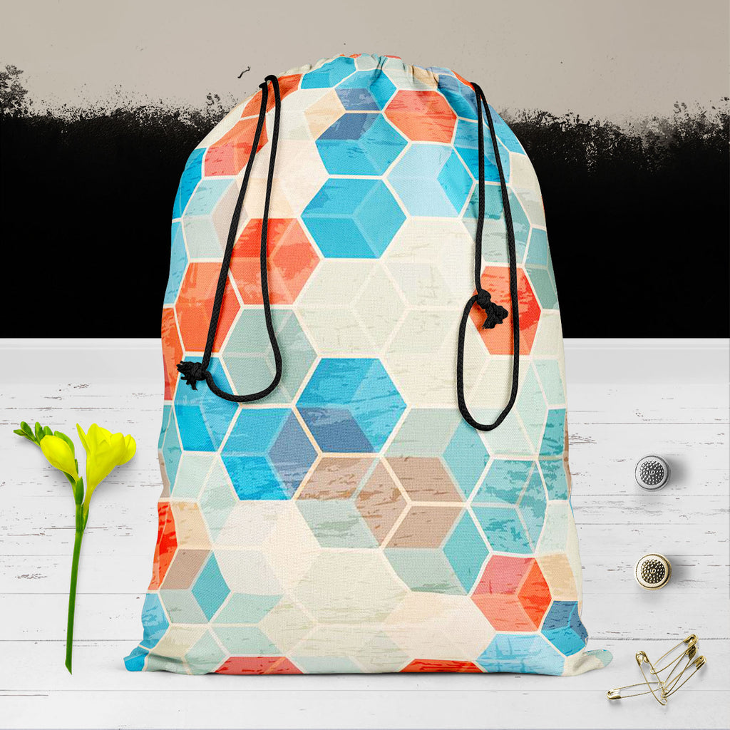 Blue Cubes Reusable Sack Bag | Bag for Gym, Storage, Vegetable & Travel-Drawstring Sack Bags-SCK_FB_DS-IC 5007328 IC 5007328, Abstract Expressionism, Abstracts, Ancient, Art and Paintings, Cities, City Views, Diamond, Digital, Digital Art, Geometric, Geometric Abstraction, Graphic, Historical, Illustrations, Medieval, Paintings, Patterns, Semi Abstract, Signs, Signs and Symbols, Vintage, blue, cubes, reusable, sack, bag, for, gym, storage, vegetable, travel, abstract, backdrop, backgrounds, collection, colo