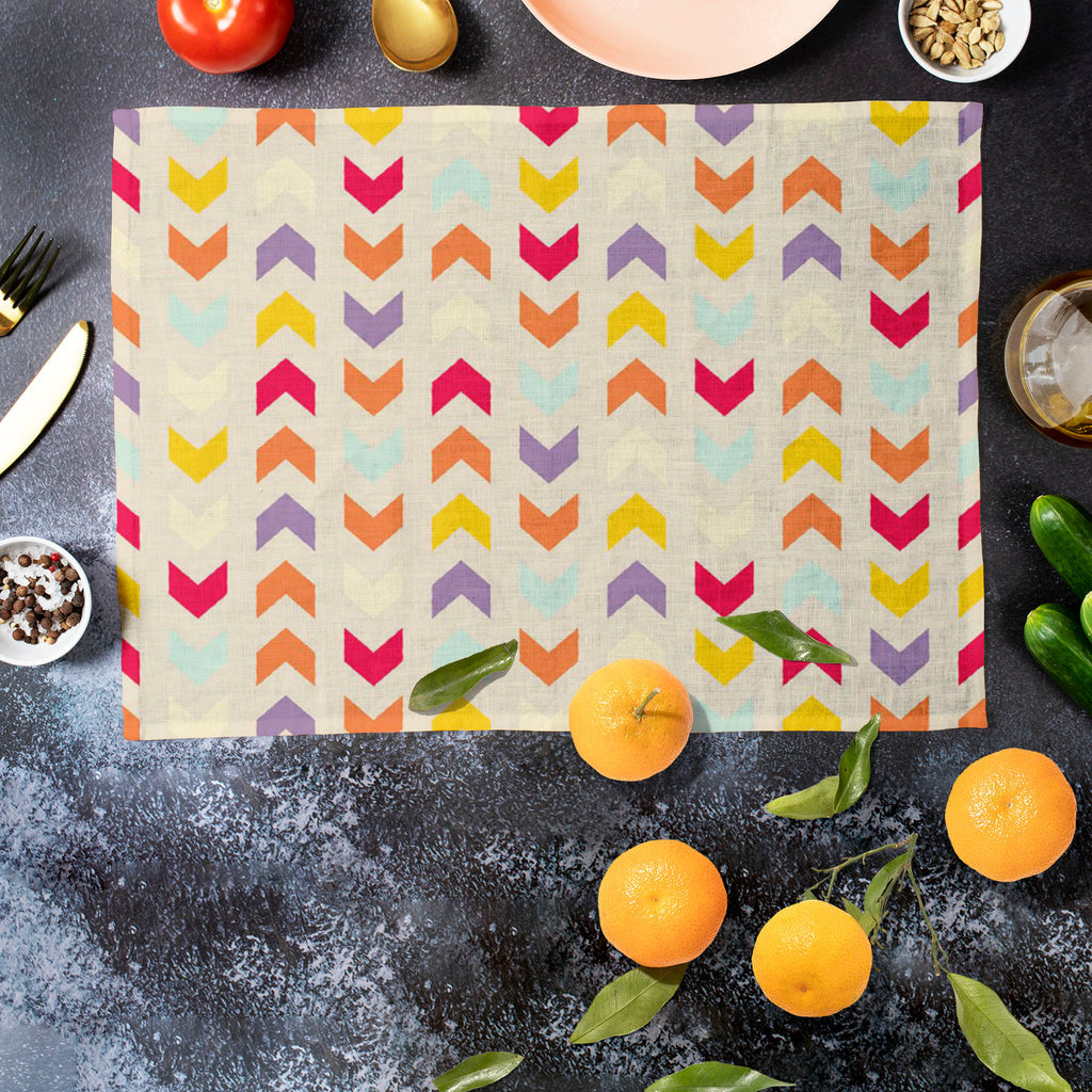 Zigzag Stripes Table Mat Placemat-Table Place Mats Fabric-MAT_TB-IC 5007329 IC 5007329, Abstract Expressionism, Abstracts, Art and Paintings, Aztec, Baby, Chevron, Children, Christianity, Cities, City Views, Digital, Digital Art, Drawing, Fantasy, Fashion, Geometric, Geometric Abstraction, Graphic, Herringbone, Illustrations, Kids, Patterns, Retro, Semi Abstract, Signs, Signs and Symbols, Stripes, Triangles, zigzag, table, mat, placemat, abstract, art, artistic, artwork, autumn, backdrop, background, beige,