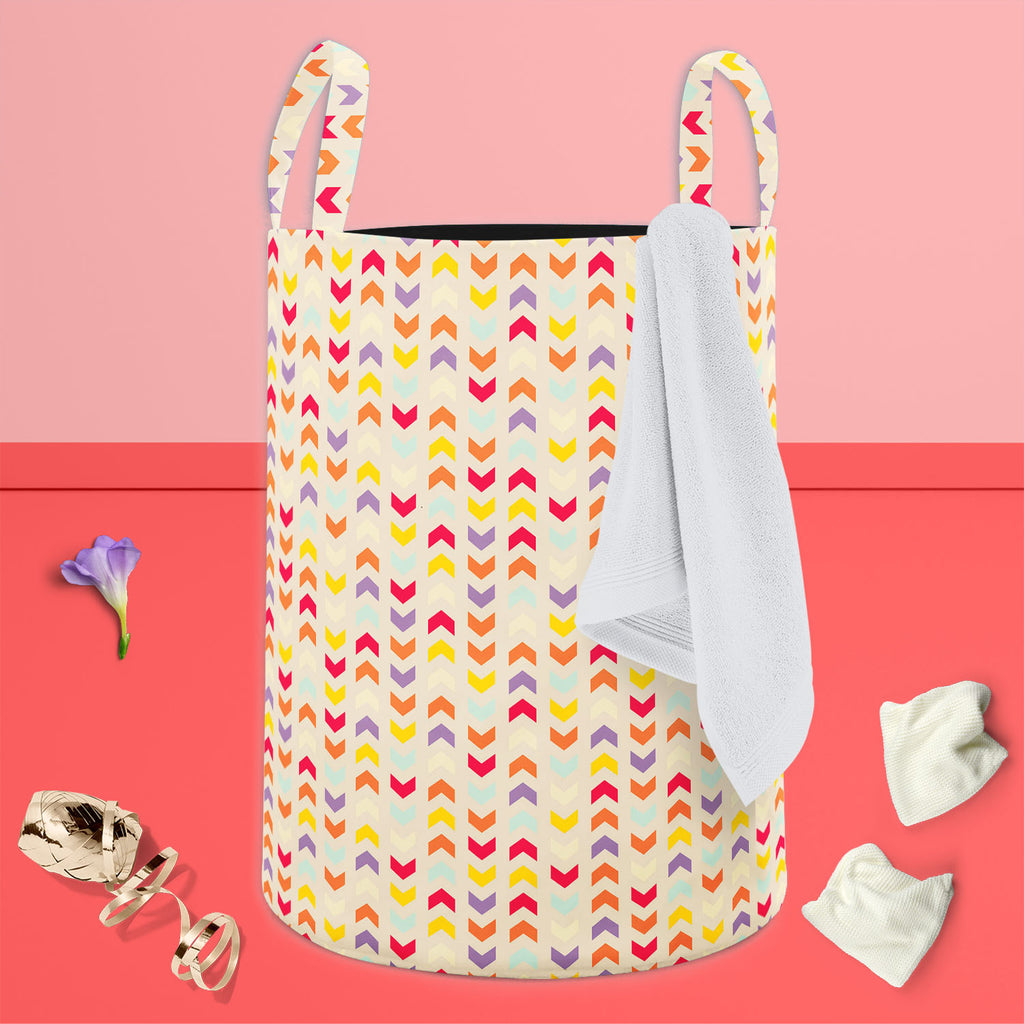 Zigzag Stripes Foldable Open Storage Bin | Organizer Box, Toy Basket, Shelf Box, Laundry Bag | Canvas Fabric-Storage Bins-STR_BI_CB-IC 5007329 IC 5007329, Abstract Expressionism, Abstracts, Art and Paintings, Aztec, Baby, Chevron, Children, Christianity, Cities, City Views, Digital, Digital Art, Drawing, Fantasy, Fashion, Geometric, Geometric Abstraction, Graphic, Herringbone, Illustrations, Kids, Patterns, Retro, Semi Abstract, Signs, Signs and Symbols, Stripes, Triangles, zigzag, foldable, open, storage, 