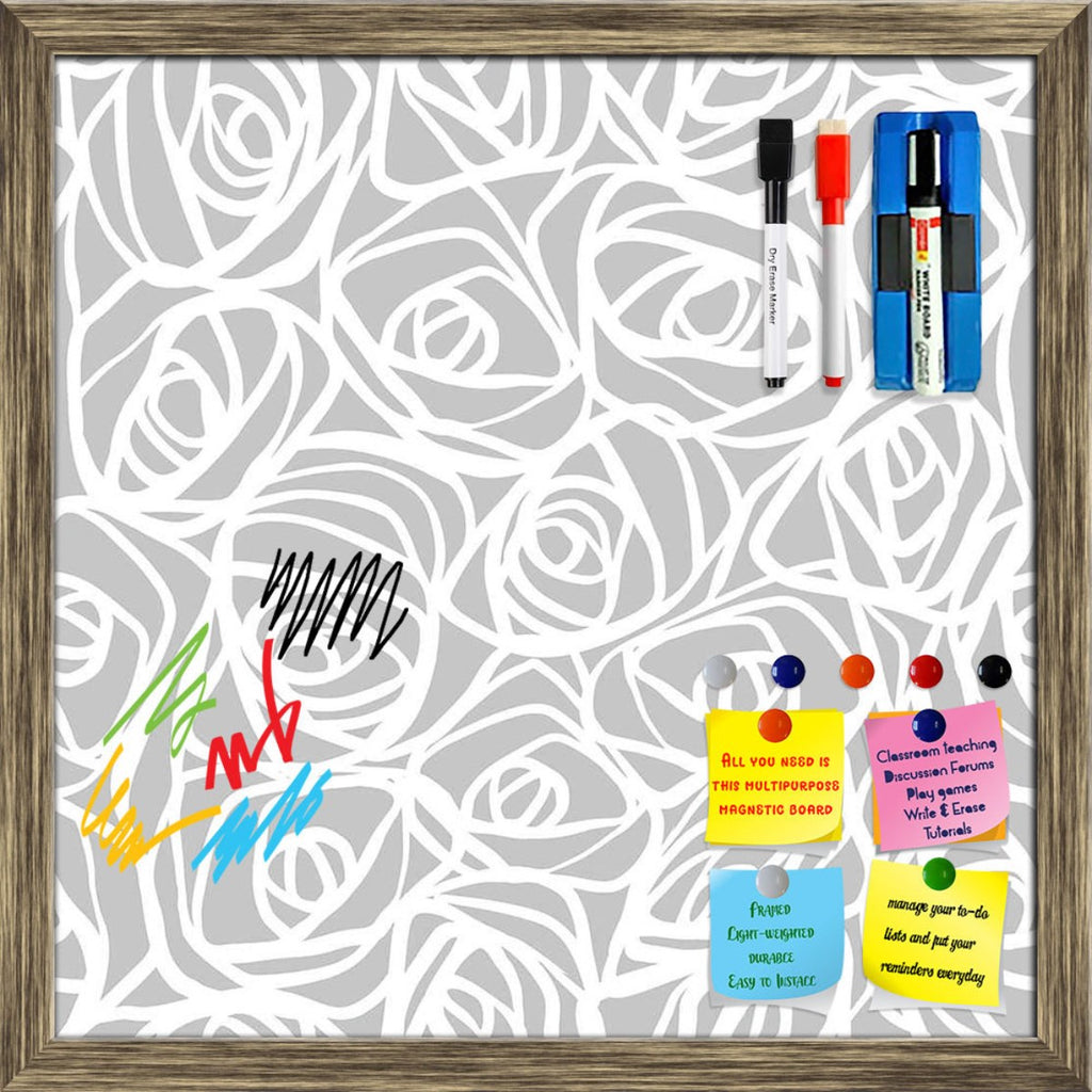 Abstract Pattern Framed Magnetic Dry Erase Board | Combo with Magnet Buttons & Markers - Magnetic Boards Framed - ArtzFolio.com