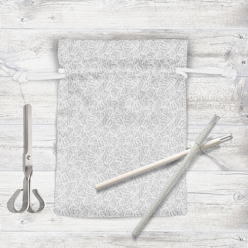 Abstract Pattern D1 Pouch Wrist Potli Bag | Bag for Weddings & Casual Parties - Drawstring Pouches - ArtzFolio.com