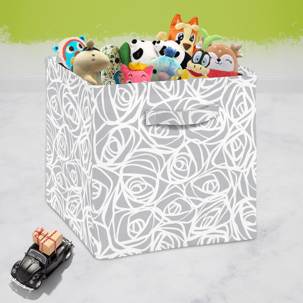 Abstract Pattern D1 Foldable Open Storage Bin | Organizer Box, Toy Basket, Shelf Box, Laundry Bag | Canvas Fabric - Storage Bins - ArtzFolio.com
