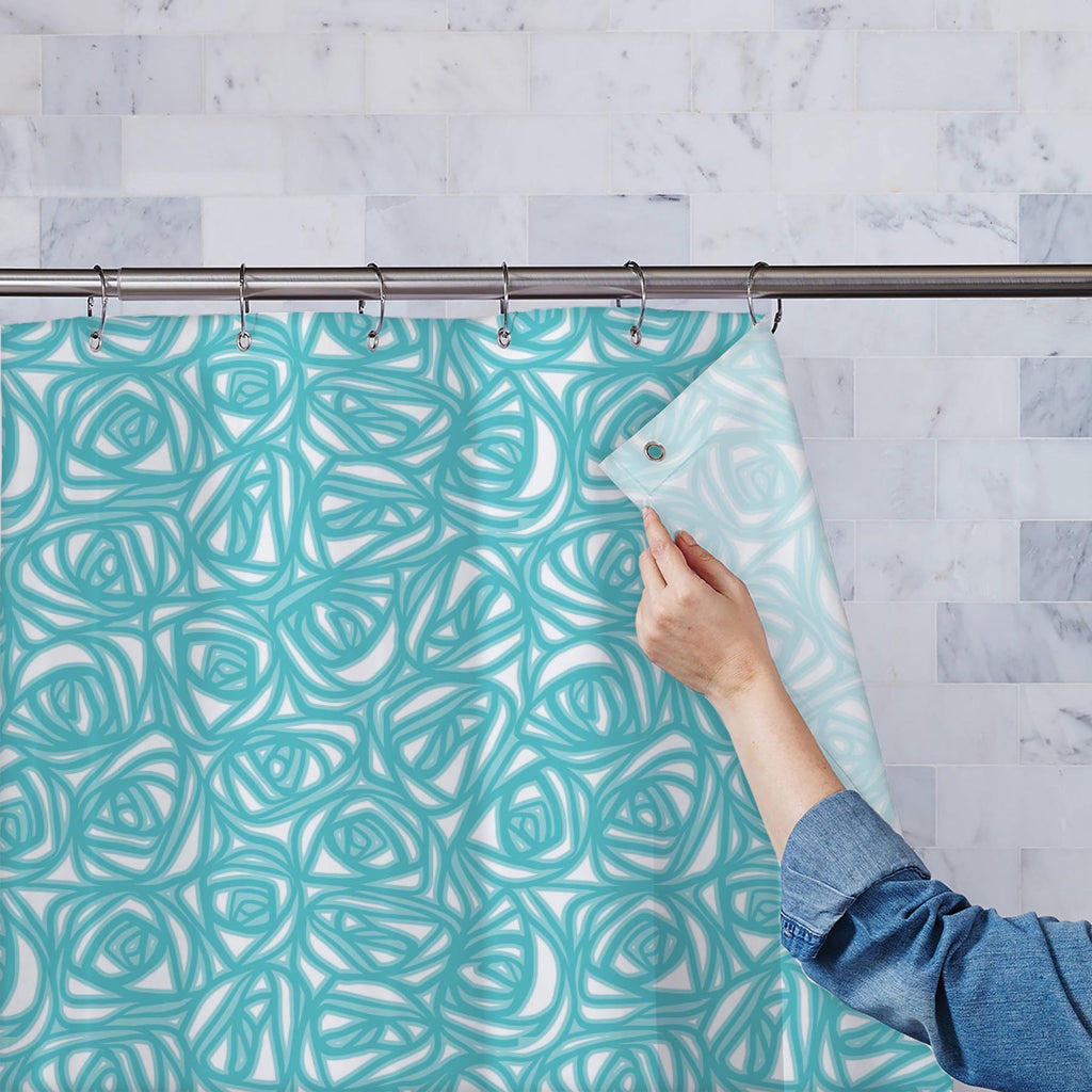 Abstract Pattern D2 Washable Waterproof Shower Curtain - Shower Curtains - ArtzFolio.com