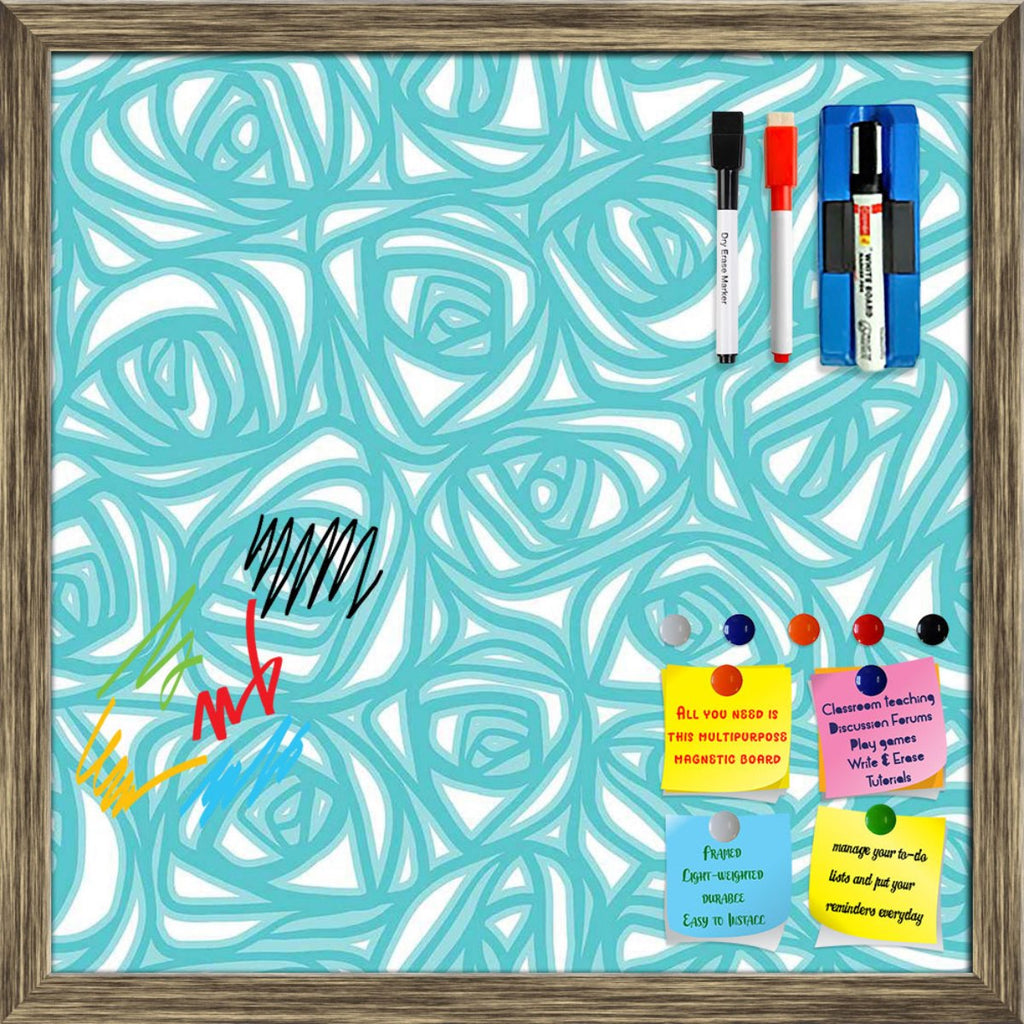 Abstract Pattern Framed Magnetic Dry Erase Board | Combo with Magnet Buttons & Markers - Magnetic Boards Framed - ArtzFolio.com