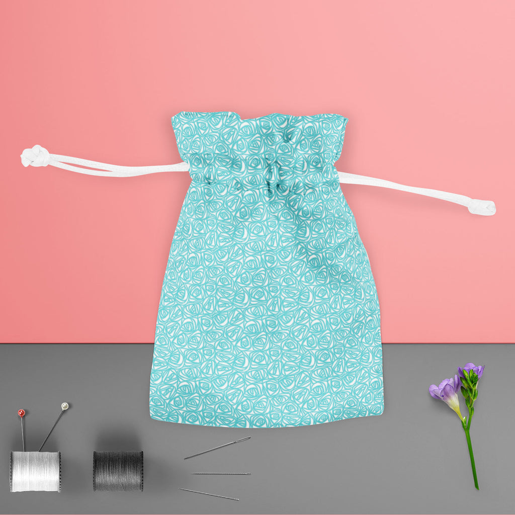 Abstract Pattern D2 Pouch Wrist Potli Bag | Bag for Weddings & Casual Parties - Drawstring Pouches - ArtzFolio.com