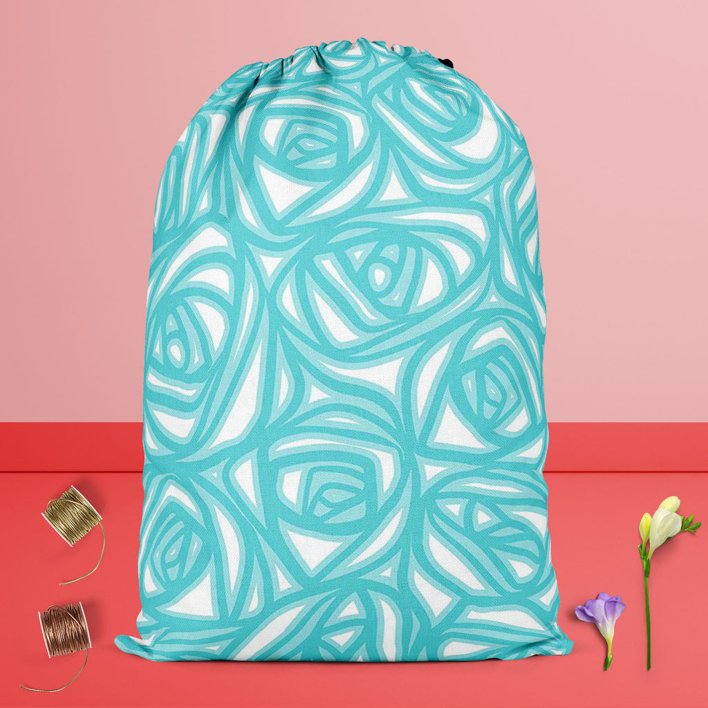 Abstract Pattern D2 Reusable Sack Bag | Bag for Gym, Storage, Vegetable & Travel - Drawstring Sack Bags - ArtzFolio.com