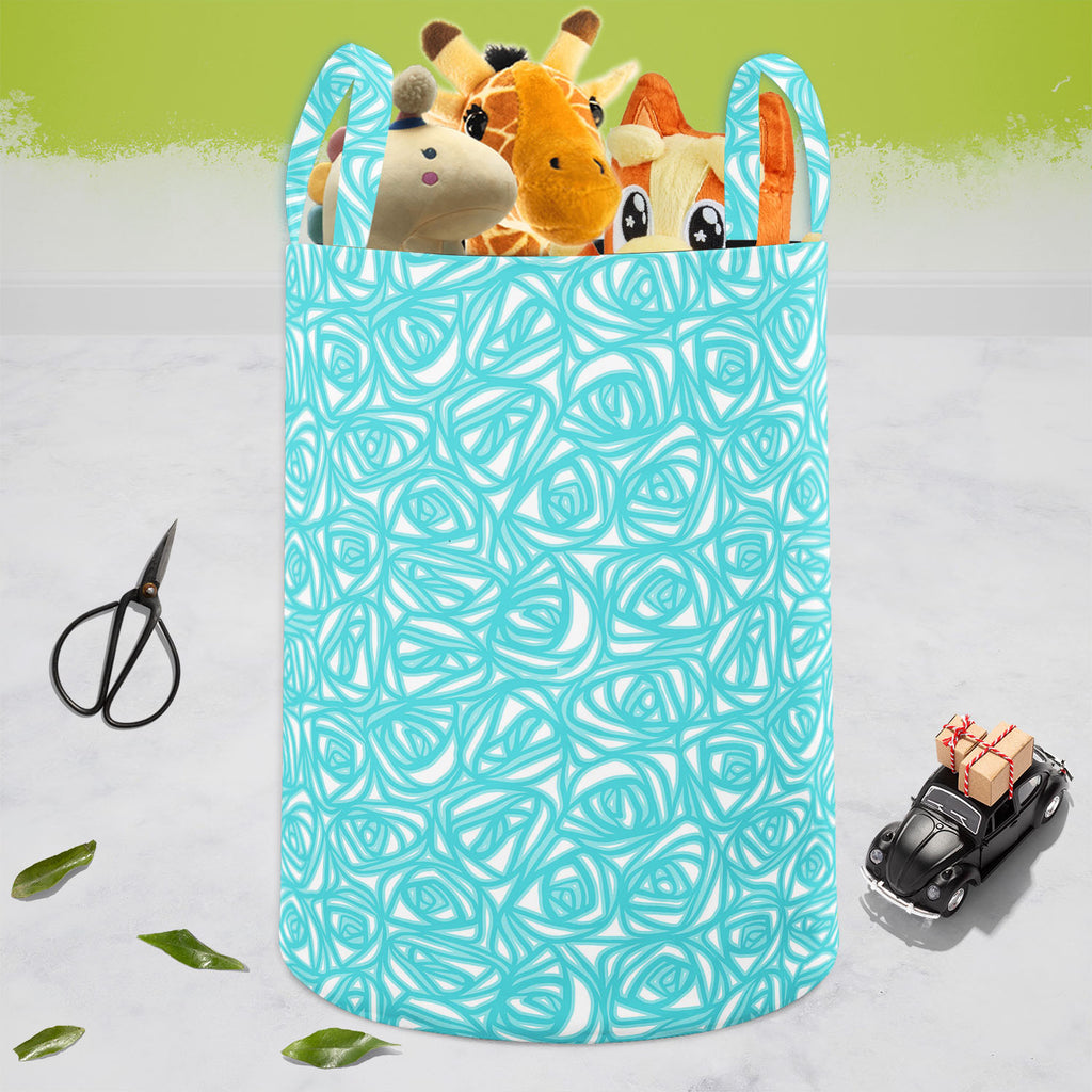 Abstract Pattern D2 Foldable Open Storage Bin | Organizer Box, Toy Basket, Shelf Box, Laundry Bag | Canvas Fabric - Storage Bins - ArtzFolio.com