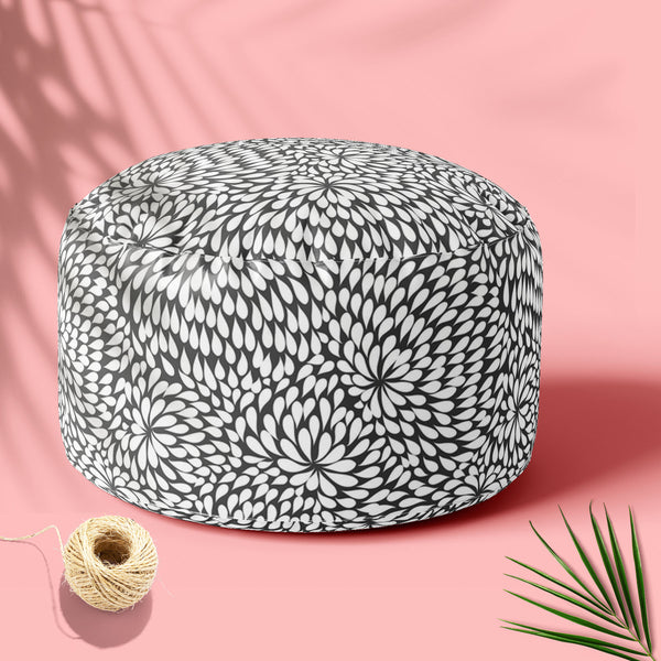 Abstract Pattern D3 Footstool Footrest Puffy Pouffe Ottoman Bean Bag | Canvas Fabric-Footstools-FST_CB_BN-IC 5007332 IC 5007332, Abstract Expressionism, Abstracts, Ancient, Art and Paintings, Black, Black and White, Botanical, Circle, Decorative, Fashion, Floral, Flowers, Geometric, Geometric Abstraction, Historical, Illustrations, Medieval, Nature, Patterns, Retro, Semi Abstract, Signs, Signs and Symbols, Vintage, abstract, pattern, d3, footstool, footrest, puffy, pouffe, ottoman, bean, bag, floor, cushion