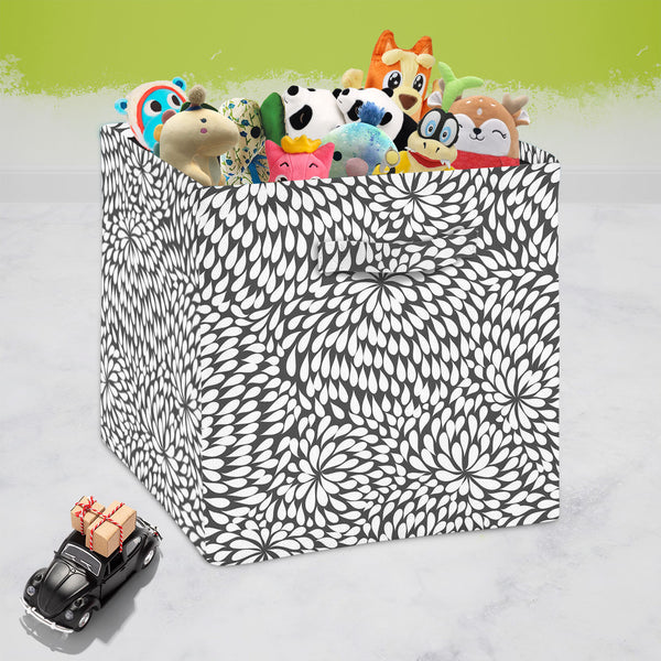 Abstract Pattern D3 Foldable Open Storage Bin | Organizer Box, Toy Basket, Shelf Box, Laundry Bag | Canvas Fabric-Storage Bins-STR_BI_CB-IC 5007332 IC 5007332, Abstract Expressionism, Abstracts, Ancient, Art and Paintings, Black, Black and White, Botanical, Circle, Decorative, Fashion, Floral, Flowers, Geometric, Geometric Abstraction, Historical, Illustrations, Medieval, Nature, Patterns, Retro, Semi Abstract, Signs, Signs and Symbols, Vintage, abstract, pattern, d3, foldable, open, storage, bin, organizer