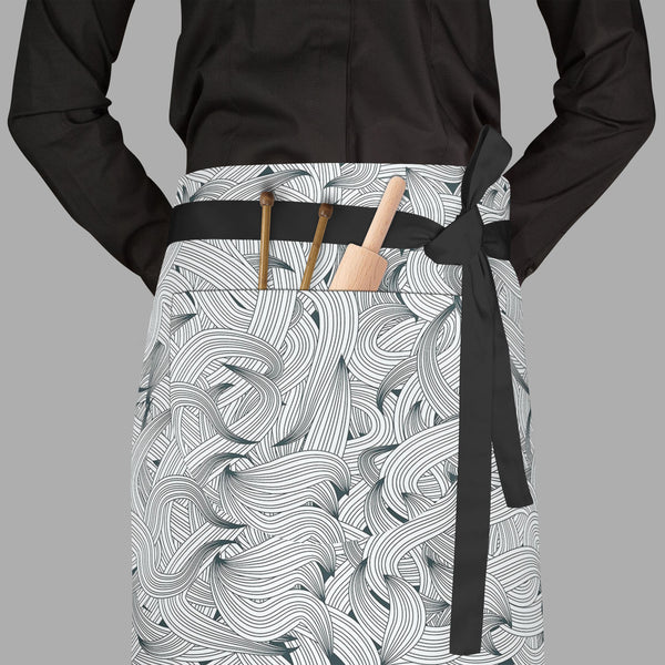 Hand-Drawn Waves D1 Apron | Adjustable, Free Size & Waist Tiebacks-Aprons Waist to Feet-APR_WS_FT-IC 5007334 IC 5007334, Abstract Expressionism, Abstracts, Art and Paintings, Automobiles, Botanical, Digital, Digital Art, Fashion, Floral, Flowers, Graphic, Illustrations, Modern Art, Nature, Patterns, Retro, Semi Abstract, Signs, Signs and Symbols, Transportation, Travel, Vehicles, hand-drawn, waves, d1, full-length, waist, to, feet, apron, poly-cotton, fabric, adjustable, tiebacks, abstract, pattern, wallpap