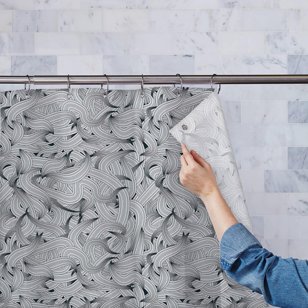 Hand-Drawn Waves D1 Washable Waterproof Shower Curtain-Shower Curtains-CUR_SH-IC 5007334 IC 5007334, Abstract Expressionism, Abstracts, Art and Paintings, Automobiles, Botanical, Digital, Digital Art, Fashion, Floral, Flowers, Graphic, Illustrations, Modern Art, Nature, Patterns, Retro, Semi Abstract, Signs, Signs and Symbols, Transportation, Travel, Vehicles, hand-drawn, waves, d1, washable, waterproof, shower, curtain, abstract, pattern, wallpaper, art, backdrop, background, bright, color, curly, decor, d