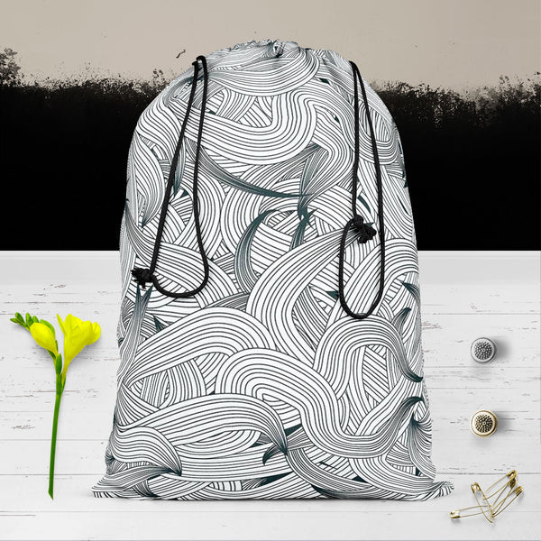 Hand-Drawn Waves D1 Reusable Sack Bag | Bag for Gym, Storage, Vegetable & Travel-Drawstring Sack Bags-SCK_FB_DS-IC 5007334 IC 5007334, Abstract Expressionism, Abstracts, Art and Paintings, Automobiles, Botanical, Digital, Digital Art, Fashion, Floral, Flowers, Graphic, Illustrations, Modern Art, Nature, Patterns, Retro, Semi Abstract, Signs, Signs and Symbols, Transportation, Travel, Vehicles, hand-drawn, waves, d1, reusable, sack, bag, for, gym, storage, vegetable, cotton, canvas, fabric, abstract, pattern