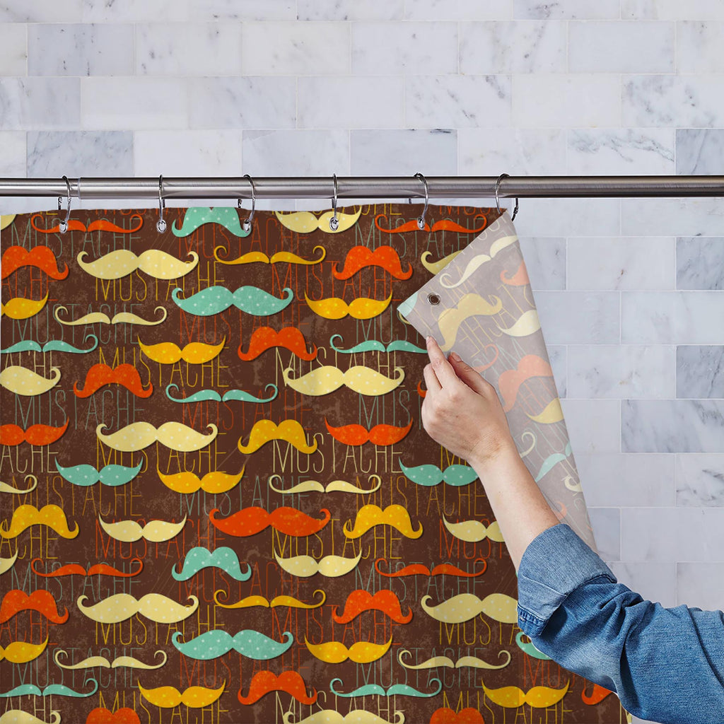 Vintage Mustache D1 Washable Waterproof Shower Curtain-Shower Curtains-CUR_SH-IC 5007335 IC 5007335, Abstract Expressionism, Abstracts, Ancient, Animated Cartoons, Art and Paintings, Calligraphy, Caricature, Cartoons, Drawing, Fashion, Historical, Illustrations, Medieval, Patterns, Retro, Semi Abstract, Signs, Signs and Symbols, Symbols, Text, Vintage, mustache, d1, washable, waterproof, shower, curtain, wallpaper, moustache, mustaches, abstract, aristocrat, art, background, barber, beard, british, brown, c