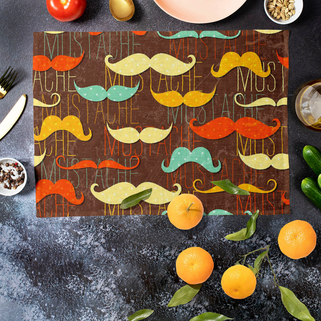 Vintage Mustache D1 Table Mat Placemat-Table Place Mats Fabric-MAT_TB-IC 5007335 IC 5007335, Abstract Expressionism, Abstracts, Ancient, Animated Cartoons, Art and Paintings, Calligraphy, Caricature, Cartoons, Drawing, Fashion, Historical, Illustrations, Medieval, Patterns, Retro, Semi Abstract, Signs, Signs and Symbols, Symbols, Text, Vintage, mustache, d1, table, mat, placemat, wallpaper, moustache, mustaches, abstract, aristocrat, art, background, barber, beard, british, brown, cartoon, chin, classic, co