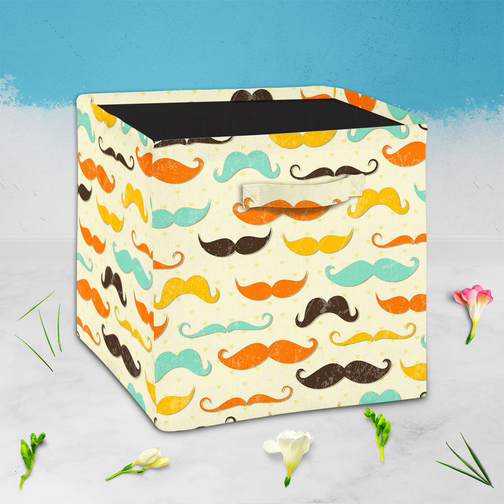 Vintage Mustache D2 Foldable Open Storage Bin | Organizer Box, Toy Basket, Shelf Box, Laundry Bag | Canvas Fabric-Storage Bins-STR_BI_CB-IC 5007336 IC 5007336, Abstract Expressionism, Abstracts, Ancient, Animated Cartoons, Art and Paintings, Calligraphy, Caricature, Cartoons, Drawing, Fashion, Historical, Illustrations, Medieval, Patterns, Retro, Semi Abstract, Signs, Signs and Symbols, Symbols, Text, Vintage, mustache, d2, foldable, open, storage, bin, organizer, box, toy, basket, shelf, laundry, bag, canv