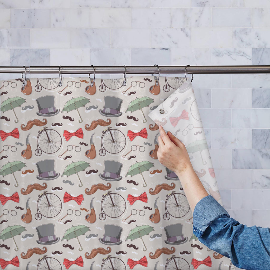 Vintage Retro Objects Washable Waterproof Shower Curtain-Shower Curtains-CUR_SH-IC 5007337 IC 5007337, Ancient, Animated Cartoons, Art and Paintings, Automobiles, Caricature, Cartoons, Decorative, Dots, Hand Drawn, Hearts, Historical, Holidays, Illustrations, Love, Medieval, Patterns, Retro, Romance, Sketches, Transportation, Travel, Vehicles, Vintage, objects, washable, waterproof, shower, curtain, pattern, mustache, seamless, wallpaper, background, bicycle, bow, tie, cartoon, cylinder, doodle, fabric, gif