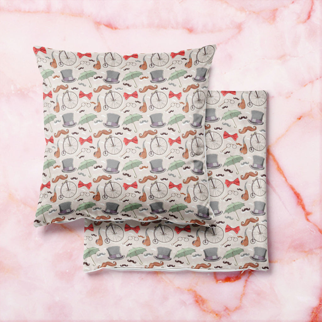 Vintage Retro Objects Cushion Cover Throw Pillow-Cushion Covers-CUS_CV-IC 5007337 IC 5007337, Ancient, Animated Cartoons, Art and Paintings, Automobiles, Caricature, Cartoons, Decorative, Dots, Hand Drawn, Hearts, Historical, Holidays, Illustrations, Love, Medieval, Patterns, Retro, Romance, Sketches, Transportation, Travel, Vehicles, Vintage, objects, cushion, cover, throw, pillow, pattern, mustache, seamless, wallpaper, background, bicycle, bow, tie, cartoon, cylinder, doodle, fabric, gift, glasses, hand,