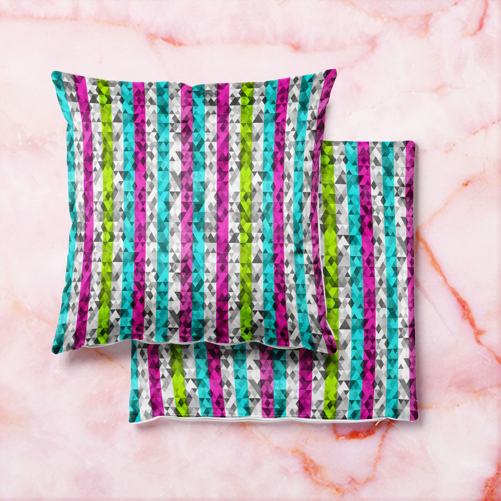 Color Triangles Cushion Cover Throw Pillow-Cushion Covers-CUS_CV-IC 5007339 IC 5007339, Abstract Expressionism, Abstracts, Art and Paintings, Black, Black and White, Cities, City Views, Diamond, Digital, Digital Art, Fashion, Geometric, Geometric Abstraction, Graphic, Illustrations, Paintings, Patterns, Retro, Semi Abstract, Signs, Signs and Symbols, Triangles, color, cushion, cover, throw, pillow, abstract, art, backdrop, backgrounds, collection, computer, contemporary, creativity, decoration, descriptive,