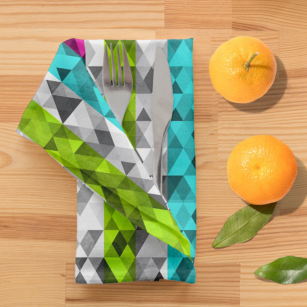 Color Triangles Table Napkin-Table Napkins-NAP_TB-IC 5007339 IC 5007339, Abstract Expressionism, Abstracts, Art and Paintings, Black, Black and White, Cities, City Views, Diamond, Digital, Digital Art, Fashion, Geometric, Geometric Abstraction, Graphic, Illustrations, Paintings, Patterns, Retro, Semi Abstract, Signs, Signs and Symbols, Triangles, color, table, napkin, abstract, art, backdrop, backgrounds, collection, computer, contemporary, creativity, decoration, descriptive, design, effect, effortless, et