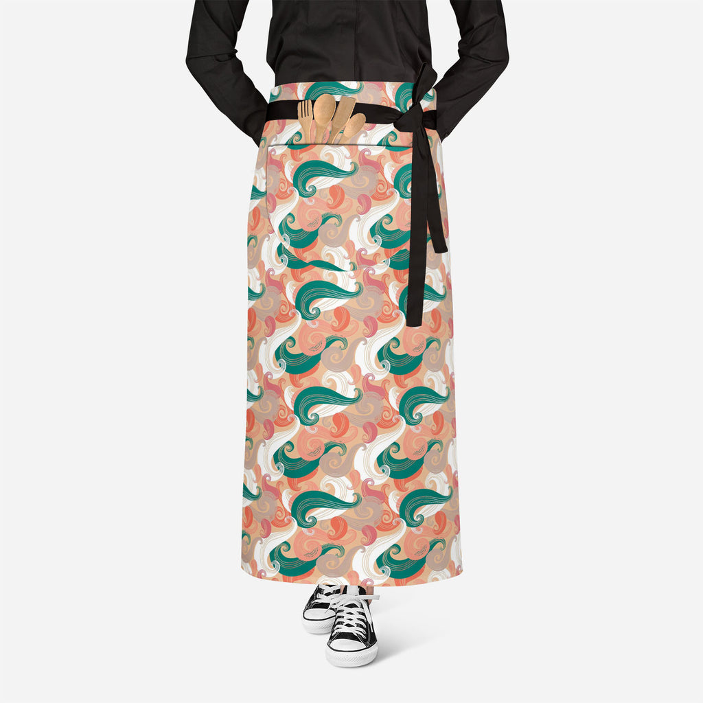 Colorful Wave Apron | Adjustable, Free Size & Waist Tiebacks-Aprons Waist to Knee-APR_WS_FT-IC 5007340 IC 5007340, Abstract Expressionism, Abstracts, Animals, Art and Paintings, Automobiles, Botanical, Digital, Digital Art, Fashion, Floral, Flowers, Graphic, Modern Art, Nature, Paisley, Patterns, Retro, Semi Abstract, Signs, Signs and Symbols, Transportation, Travel, Urban, Vehicles, colorful, wave, apron, adjustable, free, size, waist, tiebacks, seamless, pattern, abstract, animal, art, backdrop, backgroun