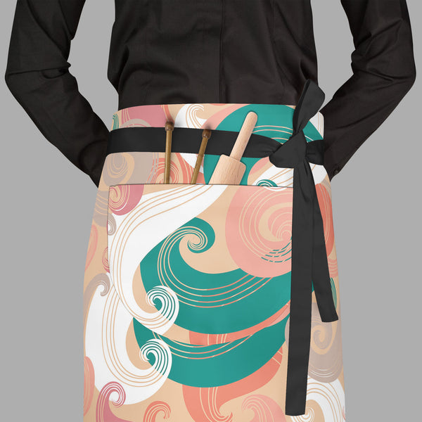 Colorful Wave Apron | Adjustable, Free Size & Waist Tiebacks-Aprons Waist to Feet-APR_WS_FT-IC 5007340 IC 5007340, Abstract Expressionism, Abstracts, Animals, Art and Paintings, Automobiles, Botanical, Digital, Digital Art, Fashion, Floral, Flowers, Graphic, Modern Art, Nature, Paisley, Patterns, Retro, Semi Abstract, Signs, Signs and Symbols, Transportation, Travel, Urban, Vehicles, colorful, wave, full-length, waist, to, feet, apron, poly-cotton, fabric, adjustable, tiebacks, seamless, pattern, abstract, 