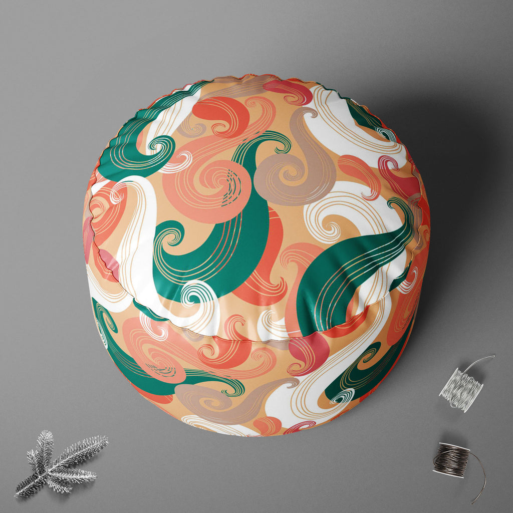 Colorful Wave Footstool Footrest Puffy Pouffe Ottoman Bean Bag | Canvas Fabric-Footstools-FST_CB_BN-IC 5007340 IC 5007340, Abstract Expressionism, Abstracts, Animals, Art and Paintings, Automobiles, Botanical, Digital, Digital Art, Fashion, Floral, Flowers, Graphic, Modern Art, Nature, Paisley, Patterns, Retro, Semi Abstract, Signs, Signs and Symbols, Transportation, Travel, Urban, Vehicles, colorful, wave, footstool, footrest, puffy, pouffe, ottoman, bean, bag, canvas, fabric, seamless, pattern, abstract, 