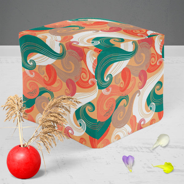 Colorful Wave Footstool Footrest Puffy Pouffe Ottoman Bean Bag | Canvas Fabric-Footstools-FST_CB_BN-IC 5007340 IC 5007340, Abstract Expressionism, Abstracts, Animals, Art and Paintings, Automobiles, Botanical, Digital, Digital Art, Fashion, Floral, Flowers, Graphic, Modern Art, Nature, Paisley, Patterns, Retro, Semi Abstract, Signs, Signs and Symbols, Transportation, Travel, Urban, Vehicles, colorful, wave, puffy, pouffe, ottoman, footstool, footrest, bean, bag, canvas, fabric, seamless, pattern, abstract, 