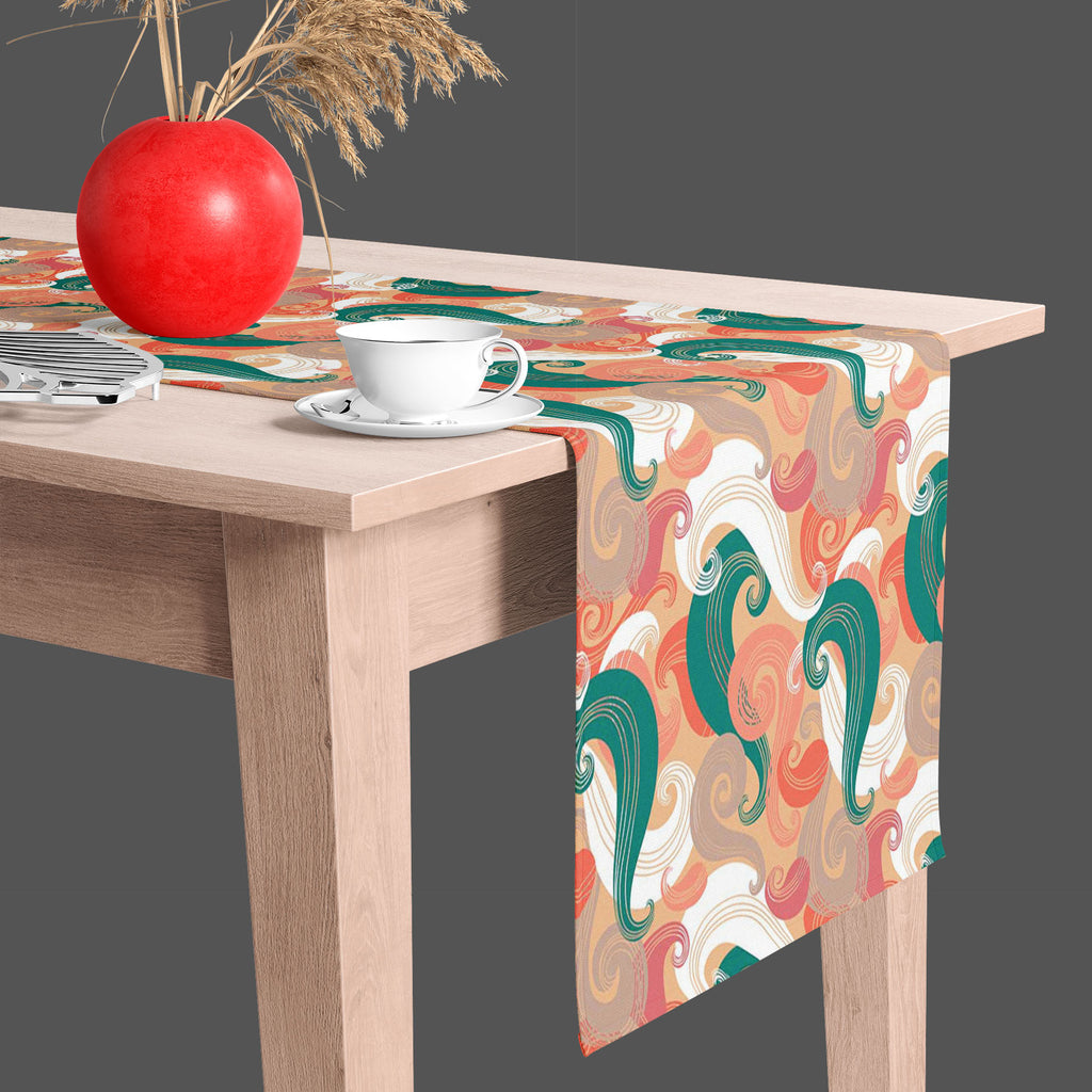 Colorful Wave Table Runner-Table Runners-RUN_TB-IC 5007340 IC 5007340, Abstract Expressionism, Abstracts, Animals, Art and Paintings, Automobiles, Botanical, Digital, Digital Art, Fashion, Floral, Flowers, Graphic, Modern Art, Nature, Paisley, Patterns, Retro, Semi Abstract, Signs, Signs and Symbols, Transportation, Travel, Urban, Vehicles, colorful, wave, table, runner, seamless, pattern, abstract, animal, art, backdrop, background, bright, color, curly, curve, decor, decoration, design, doodle, element, f