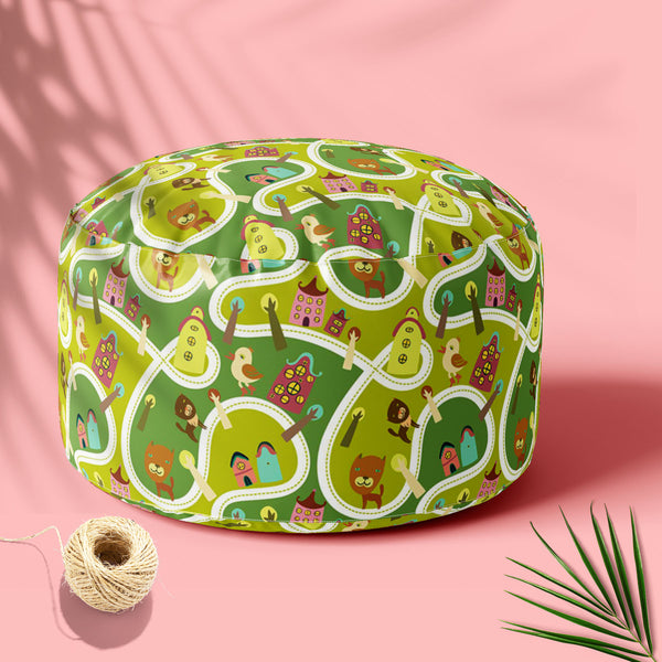 Road Footstool Footrest Puffy Pouffe Ottoman Bean Bag | Canvas Fabric-Footstools-FST_CB_BN-IC 5007341 IC 5007341, Abstract Expressionism, Abstracts, Animals, Animated Cartoons, Architecture, Baby, Birds, Caricature, Cartoons, Children, Cities, City Views, Illustrations, Kids, Maps, Patterns, People, Seasons, Semi Abstract, road, footstool, footrest, puffy, pouffe, ottoman, bean, bag, floor, cushion, pillow, canvas, fabric, abstract, alley, apartment, background, bird, block, building, bush, cartoon, cat, ch