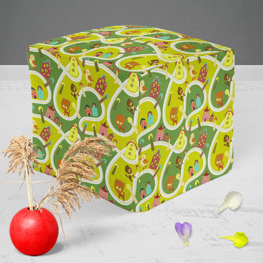 Road Footstool Footrest Puffy Pouffe Ottoman Bean Bag | Canvas Fabric-Footstools-FST_CB_BN-IC 5007341 IC 5007341, Abstract Expressionism, Abstracts, Animals, Animated Cartoons, Architecture, Baby, Birds, Caricature, Cartoons, Children, Cities, City Views, Illustrations, Kids, Maps, Patterns, People, Seasons, Semi Abstract, road, footstool, footrest, puffy, pouffe, ottoman, bean, bag, canvas, fabric, abstract, alley, apartment, background, bird, block, building, bush, cartoon, cat, childish, city, color, cut