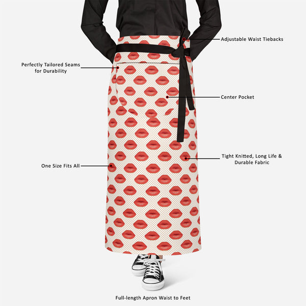 Red Lips Apron | Adjustable, Free Size & Waist Tiebacks-Aprons Waist to Knee-APR_WS_FT-IC 5007343 IC 5007343, Abstract Expressionism, Abstracts, Art and Paintings, Decorative, Fashion, Hearts, Icons, Illustrations, Love, Patterns, People, Romance, Semi Abstract, Signs, Signs and Symbols, Symbols, red, lips, full-length, apron, poly-cotton, fabric, adjustable, waist, tiebacks, kiss, lip, abstract, art, background, beauty, card, cosmetic, decoration, design, desire, element, female, girl, glamour, heart, huma
