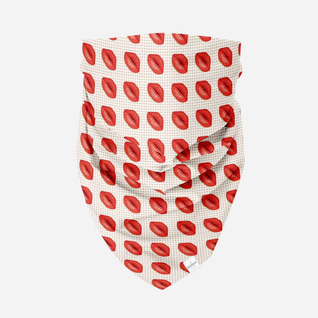 Red Lips Printed Bandana | Headband Headwear Wristband Balaclava | Unisex | Soft Poly Fabric-Bandanas-BND_FB_BS-IC 5007343 IC 5007343, Abstract Expressionism, Abstracts, Art and Paintings, Decorative, Fashion, Hearts, Icons, Illustrations, Love, Patterns, People, Romance, Semi Abstract, Signs, Signs and Symbols, Symbols, red, lips, printed, bandana, headband, headwear, wristband, balaclava, unisex, soft, poly, fabric, kiss, lip, abstract, art, background, beauty, card, cosmetic, decoration, design, desire, 