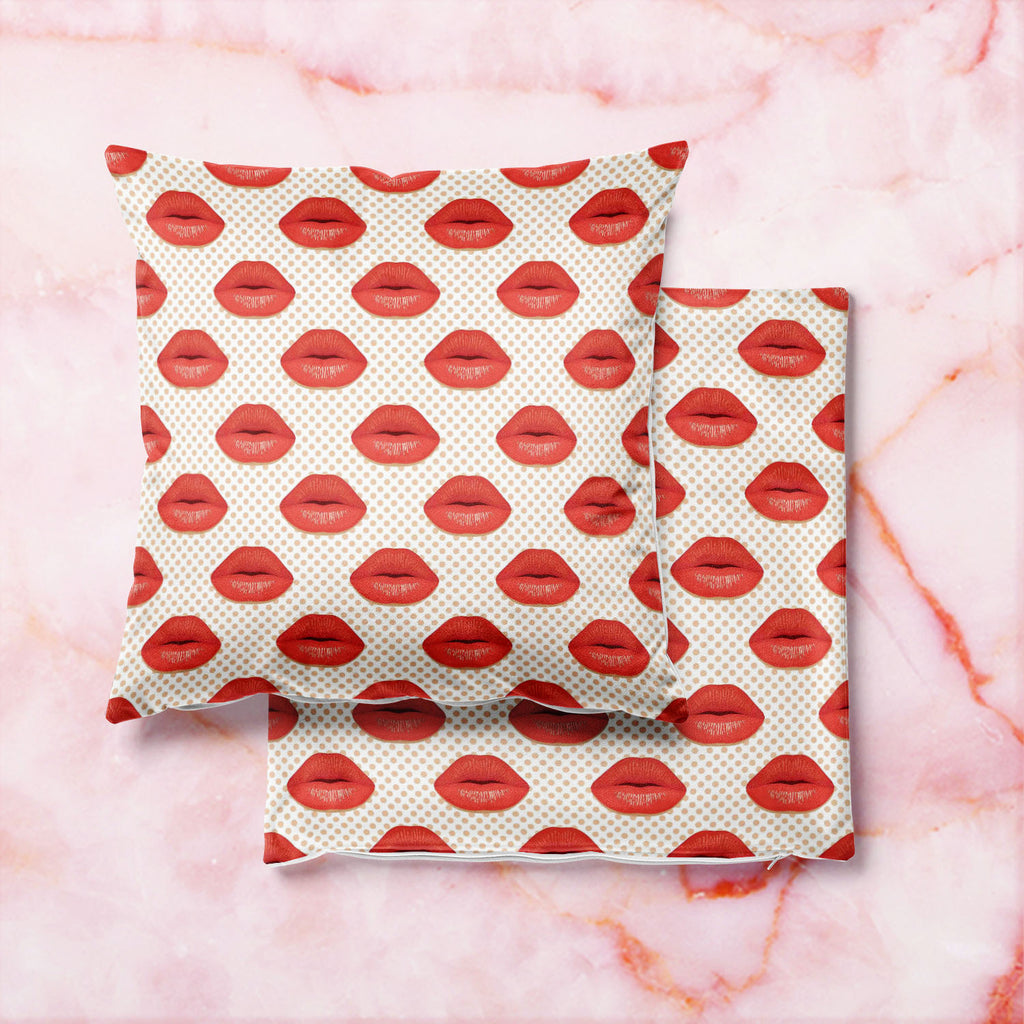 Red Lips Cushion Cover Throw Pillow-Cushion Covers-CUS_CV-IC 5007343 IC 5007343, Abstract Expressionism, Abstracts, Art and Paintings, Decorative, Fashion, Hearts, Icons, Illustrations, Love, Patterns, People, Romance, Semi Abstract, Signs, Signs and Symbols, Symbols, red, lips, cushion, cover, throw, pillow, kiss, lip, abstract, art, background, beauty, card, cosmetic, decoration, design, desire, element, female, girl, glamour, heart, human, icon, illustration, lipstick, makeup, mark, mouth, paint, paper, 