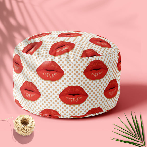 Red Lips Footstool Footrest Puffy Pouffe Ottoman Bean Bag | Canvas Fabric-Footstools-FST_CB_BN-IC 5007343 IC 5007343, Abstract Expressionism, Abstracts, Art and Paintings, Decorative, Fashion, Hearts, Icons, Illustrations, Love, Patterns, People, Romance, Semi Abstract, Signs, Signs and Symbols, Symbols, red, lips, footstool, footrest, puffy, pouffe, ottoman, bean, bag, floor, cushion, pillow, canvas, fabric, kiss, lip, abstract, art, background, beauty, card, cosmetic, decoration, design, desire, element, 