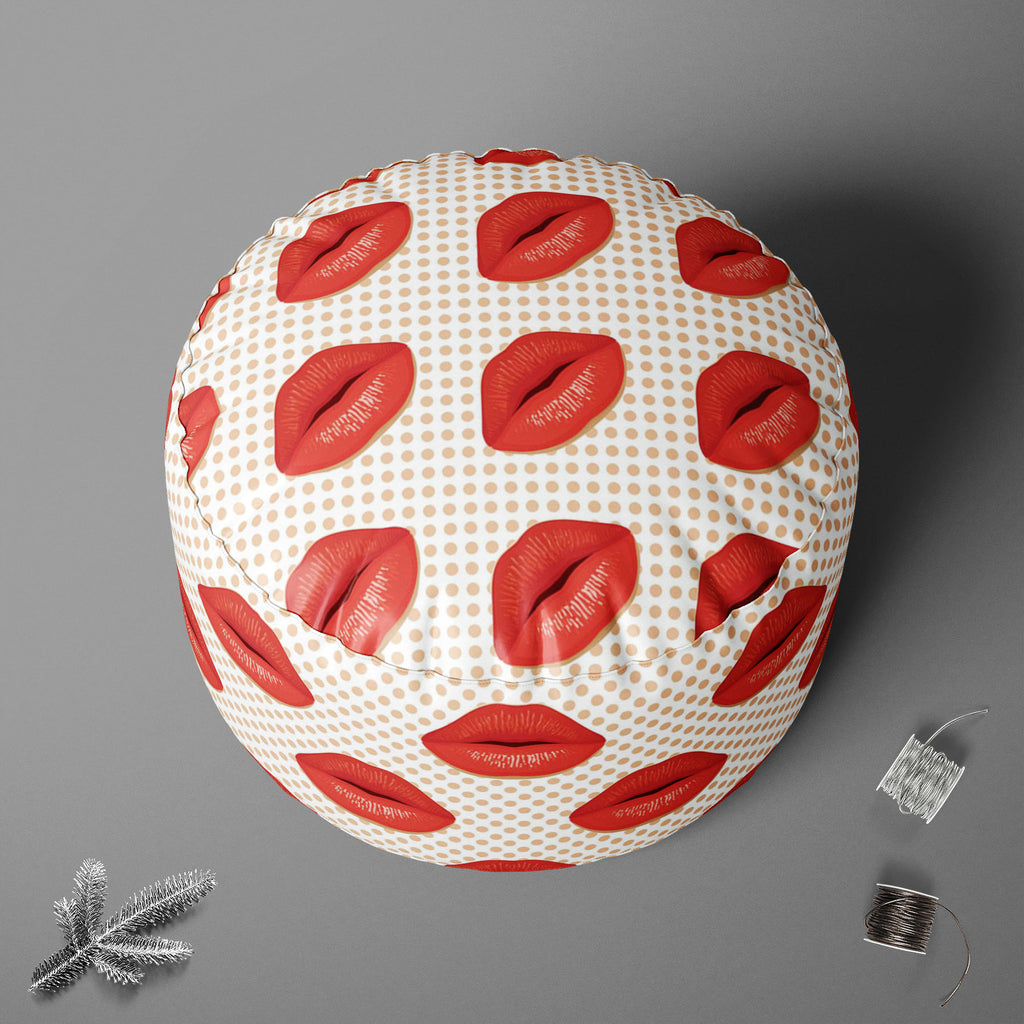 Red Lips Footstool Footrest Puffy Pouffe Ottoman Bean Bag | Canvas Fabric-Footstools-FST_CB_BN-IC 5007343 IC 5007343, Abstract Expressionism, Abstracts, Art and Paintings, Decorative, Fashion, Hearts, Icons, Illustrations, Love, Patterns, People, Romance, Semi Abstract, Signs, Signs and Symbols, Symbols, red, lips, footstool, footrest, puffy, pouffe, ottoman, bean, bag, canvas, fabric, kiss, lip, abstract, art, background, beauty, card, cosmetic, decoration, design, desire, element, female, girl, glamour, h
