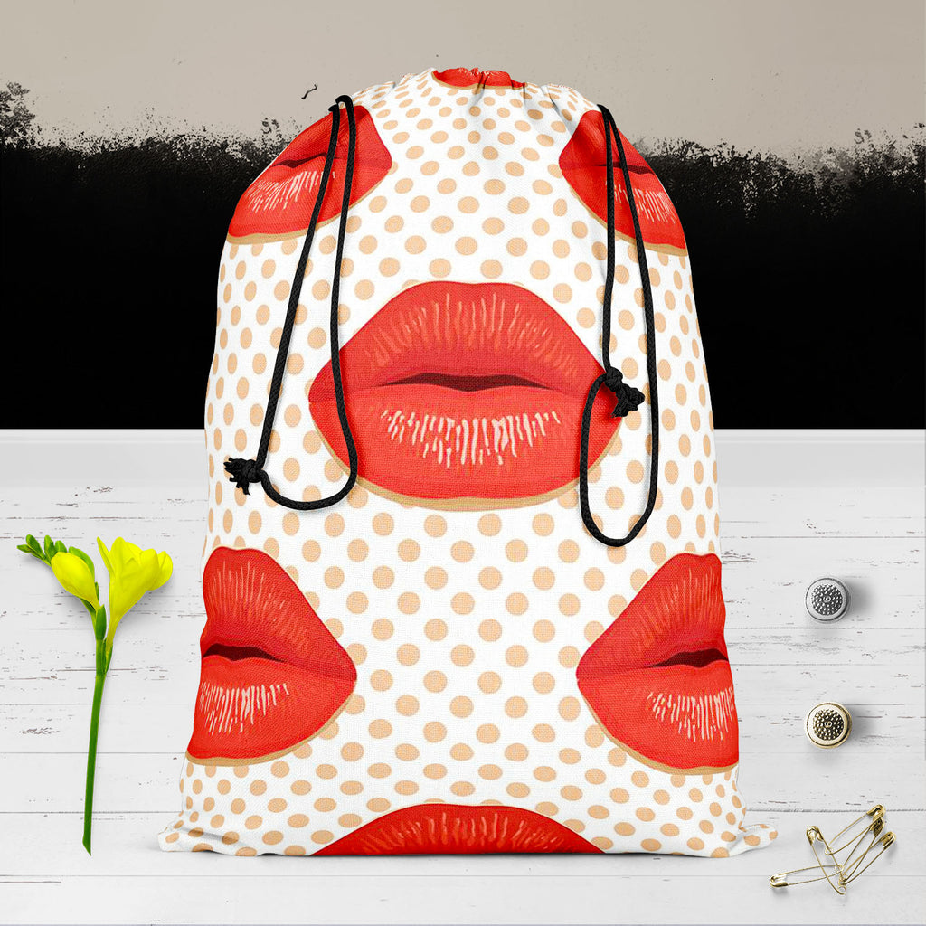 Red Lips Reusable Sack Bag | Bag for Gym, Storage, Vegetable & Travel-Drawstring Sack Bags-SCK_FB_DS-IC 5007343 IC 5007343, Abstract Expressionism, Abstracts, Art and Paintings, Decorative, Fashion, Hearts, Icons, Illustrations, Love, Patterns, People, Romance, Semi Abstract, Signs, Signs and Symbols, Symbols, red, lips, reusable, sack, bag, for, gym, storage, vegetable, travel, kiss, lip, abstract, art, background, beauty, card, cosmetic, decoration, design, desire, element, female, girl, glamour, heart, h