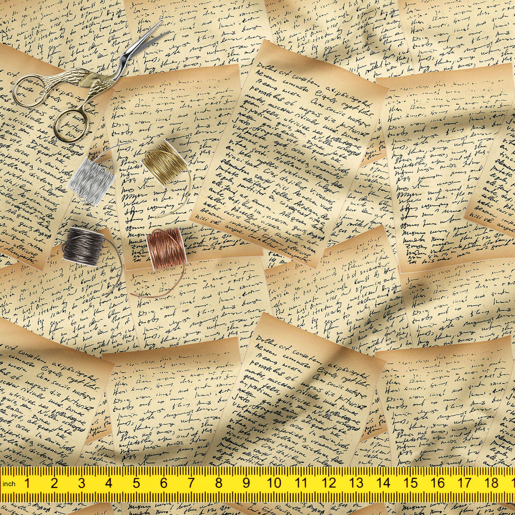 Vintage Handwriting Letter Upholstery Fabric by Metre | For Sofa, Curtains, Cushions, Furnishing, Craft, Dress Material-Upholstery Fabrics-FAB_RW-IC 5007344 IC 5007344, Abstract Expressionism, Abstracts, Ancient, Art and Paintings, Black, Black and White, Calligraphy, Education, Historical, Illustrations, Medieval, Patterns, Retro, Schools, Semi Abstract, Signs, Signs and Symbols, Sketches, Text, Universities, Vintage, White, handwriting, letter, upholstery, fabric, by, metre, for, sofa, curtains, cushions,