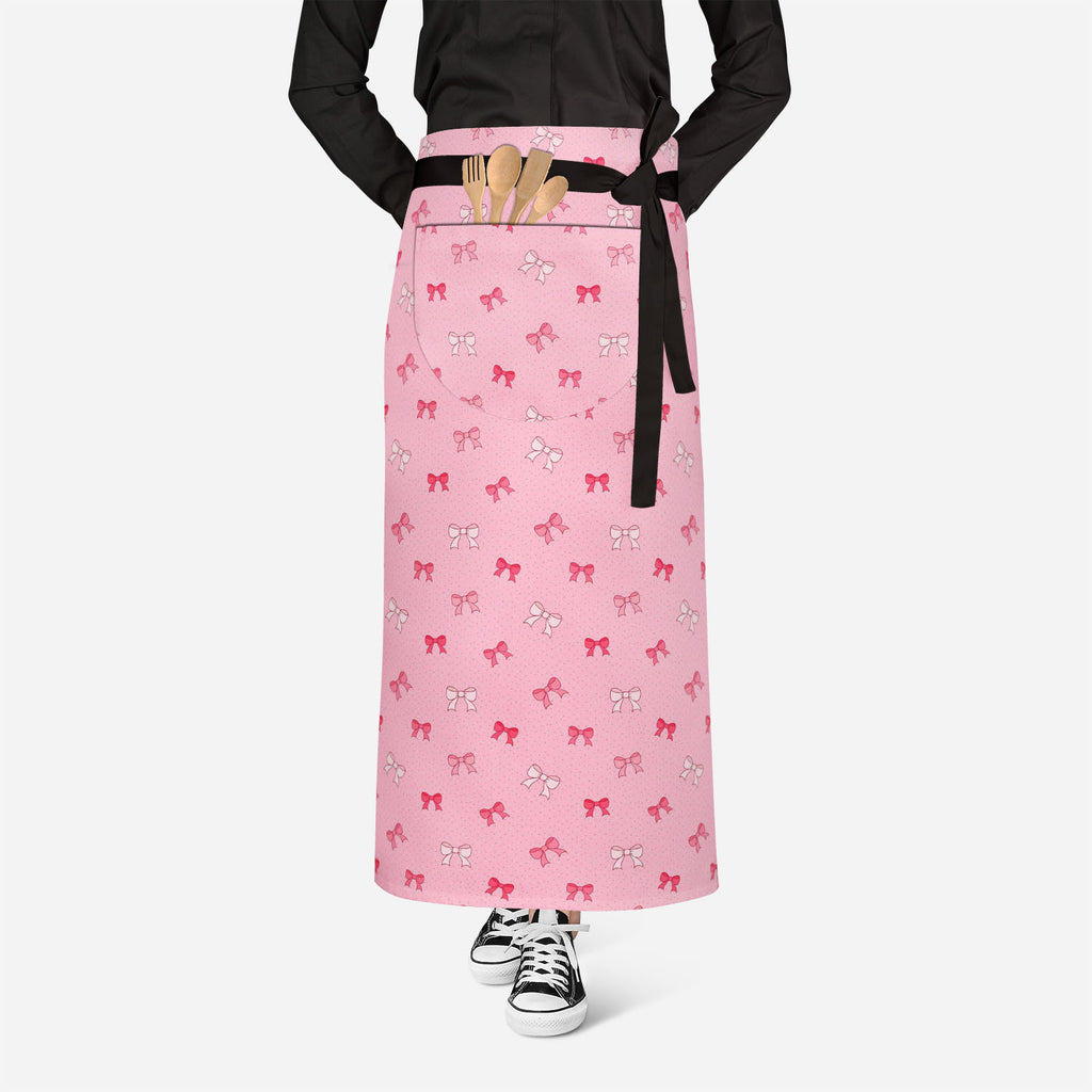 Pink Bows Apron | Adjustable, Free Size & Waist Tiebacks-Aprons Waist to Knee-APR_WS_FT-IC 5007345 IC 5007345, Ancient, Baby, Birthday, Black and White, Books, Children, Digital, Digital Art, Dots, Festivals and Occasions, Festive, Graphic, Hand Drawn, Historical, Holidays, Illustrations, Kids, Love, Medieval, Patterns, Retro, Romance, Signs, Signs and Symbols, Symbols, Vintage, White, pink, bows, apron, adjustable, free, size, waist, tiebacks, bow, background, birth, card, celebration, childish, color, cut