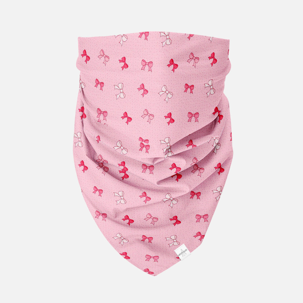 Pink Bows Printed Bandana | Headband Headwear Wristband Balaclava | Unisex | Soft Poly Fabric-Bandanas-BND_FB_BS-IC 5007345 IC 5007345, Ancient, Baby, Birthday, Black and White, Books, Children, Digital, Digital Art, Dots, Festivals and Occasions, Festive, Graphic, Hand Drawn, Historical, Holidays, Illustrations, Kids, Love, Medieval, Patterns, Retro, Romance, Signs, Signs and Symbols, Symbols, Vintage, White, pink, bows, printed, bandana, headband, headwear, wristband, balaclava, unisex, soft, poly, fabric