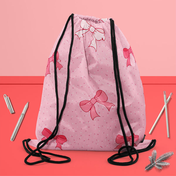 Pink Bows Backpack for Students | College & Travel Bag-Backpacks-BPK_FB_DS-IC 5007345 IC 5007345, Ancient, Baby, Birthday, Black and White, Books, Children, Digital, Digital Art, Dots, Festivals and Occasions, Festive, Graphic, Hand Drawn, Historical, Holidays, Illustrations, Kids, Love, Medieval, Patterns, Retro, Romance, Signs, Signs and Symbols, Symbols, Vintage, White, pink, bows, canvas, backpack, for, students, college, travel, bag, bow, background, birth, card, celebration, childish, color, cute, day