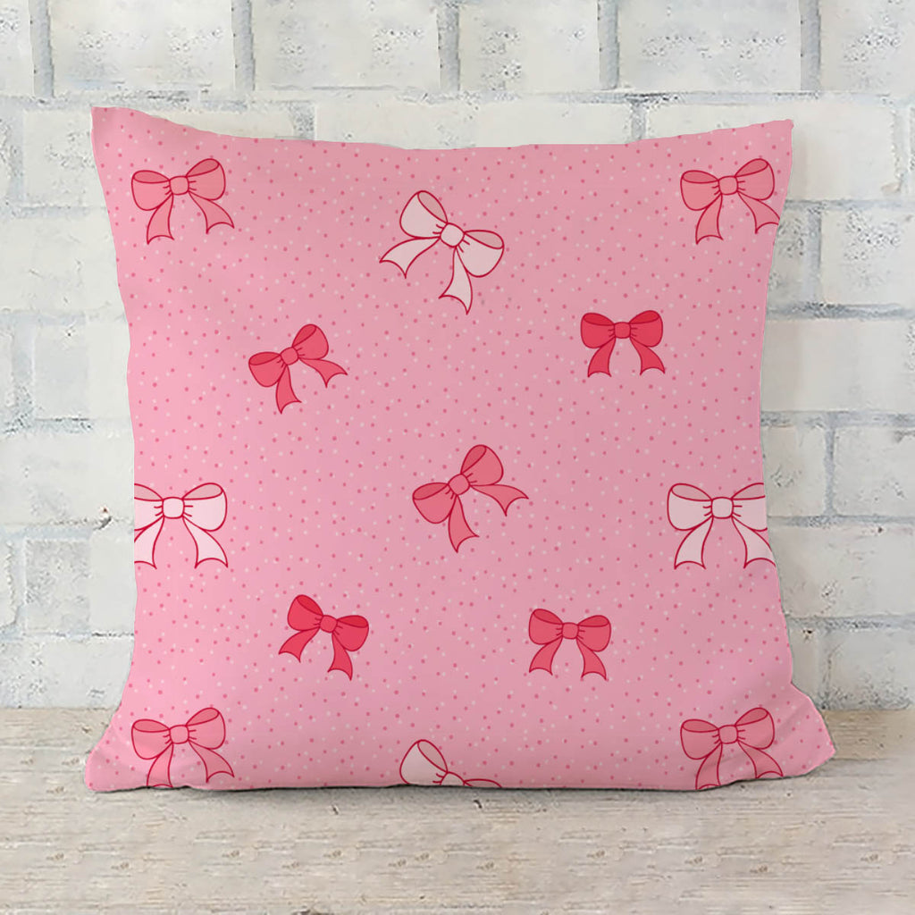 ArtzFolio Pink Bows Cushion Cover Throw Pillow-Cushion Covers-AZHFR17995802CUS_CV_L-Image Code 5007345 Vishnu Image Folio Pvt Ltd, IC 5007345, ArtzFolio, Cushion Covers, Love, Kids, Digital Art, pink, bows, cushion, cover, throw, pillow, seamless, pattern, color, sofa throws, single throw pillow, zippered throw pillow cover, satin pillow cover, throw pillow, cushion cover only, cushion cover, pillow cover for sofa, pitaara box, throw cushion, kids cushion cover, square cushion cover, throw pillow case cover