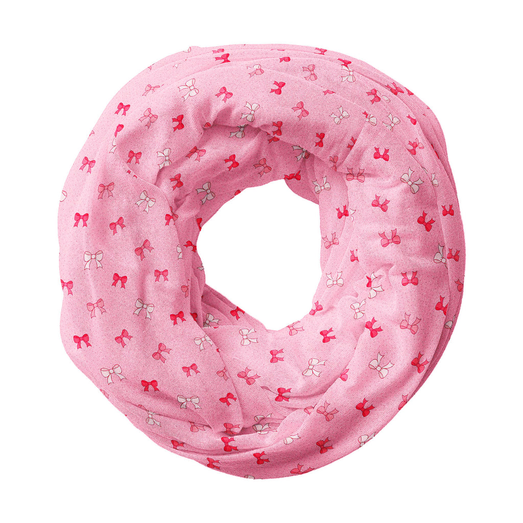 Pink Bows Printed Wraparound Infinity Loop Scarf | Girls & Women | Soft Poly Fabric-Scarfs Infinity Loop-SCF_FB_LP-IC 5007345 IC 5007345, Ancient, Baby, Birthday, Black and White, Books, Children, Digital, Digital Art, Dots, Festivals and Occasions, Festive, Graphic, Hand Drawn, Historical, Holidays, Illustrations, Kids, Love, Medieval, Patterns, Retro, Romance, Signs, Signs and Symbols, Symbols, Vintage, White, pink, bows, printed, wraparound, infinity, loop, scarf, girls, women, soft, poly, fabric, bow, b