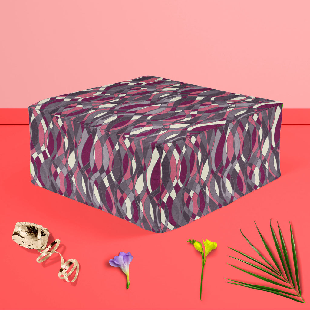 Abstract Grunge Art Footstool Footrest Puffy Pouffe Ottoman Bean Bag | Canvas Fabric - Footstools - ArtzFolio.com