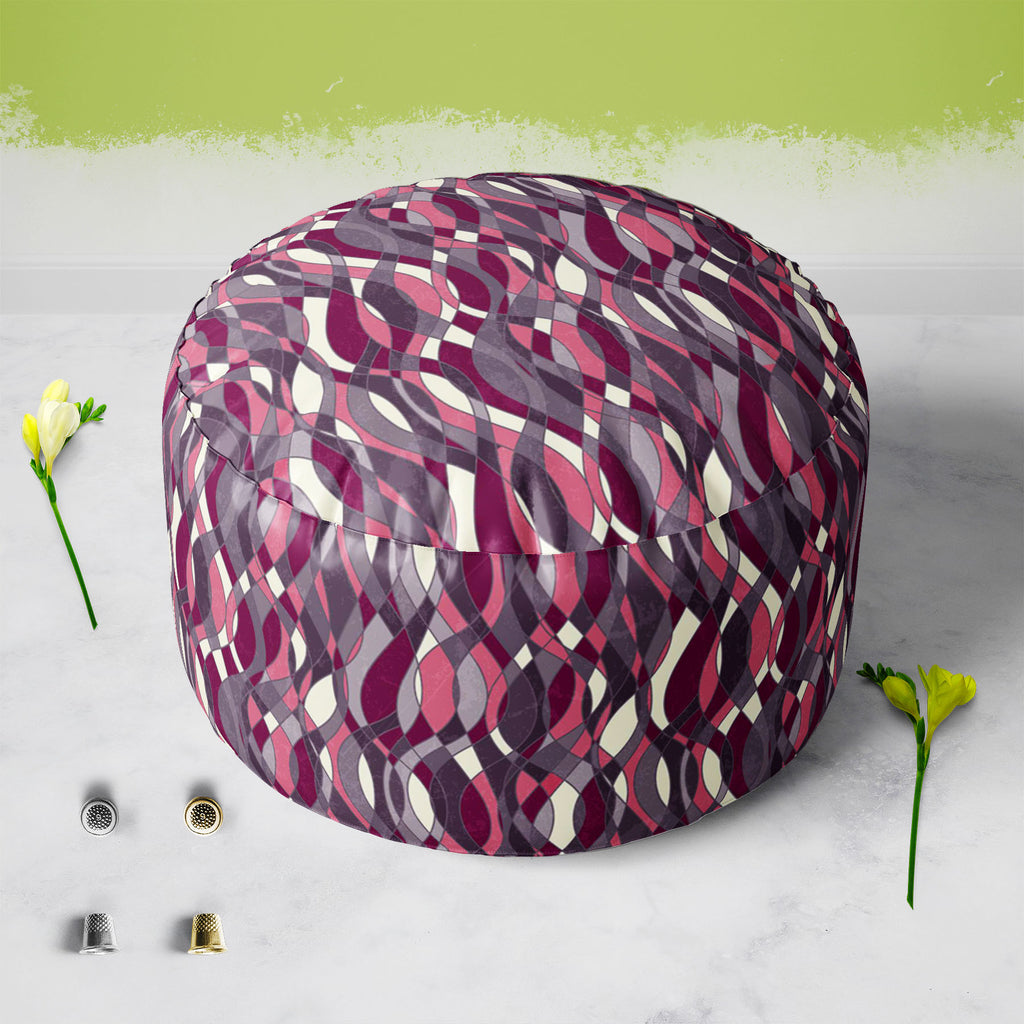 Abstract Grunge Art Footstool Footrest Puffy Pouffe Ottoman Bean Bag | Canvas Fabric - Footstools - ArtzFolio.com
