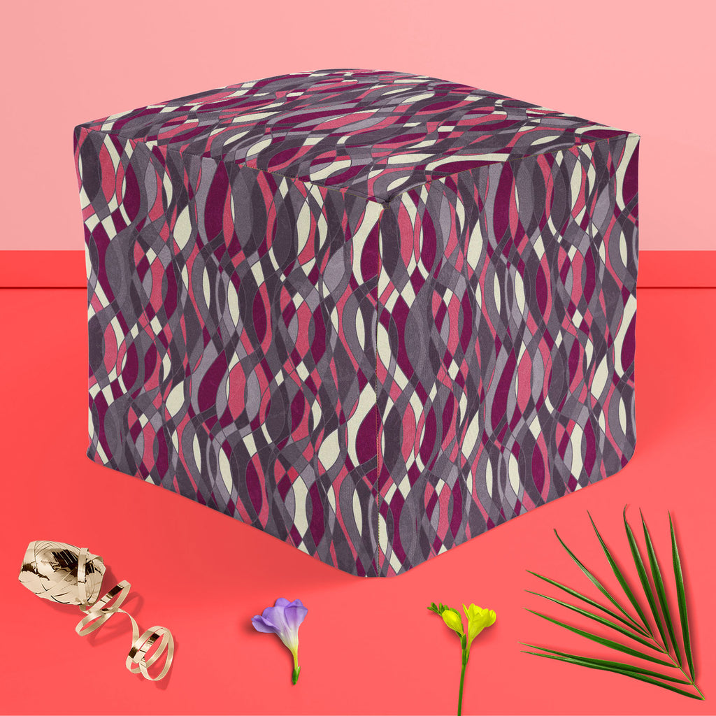 Abstract Grunge Art Footstool Footrest Puffy Pouffe Ottoman Bean Bag | Canvas Fabric - Footstools - ArtzFolio.com