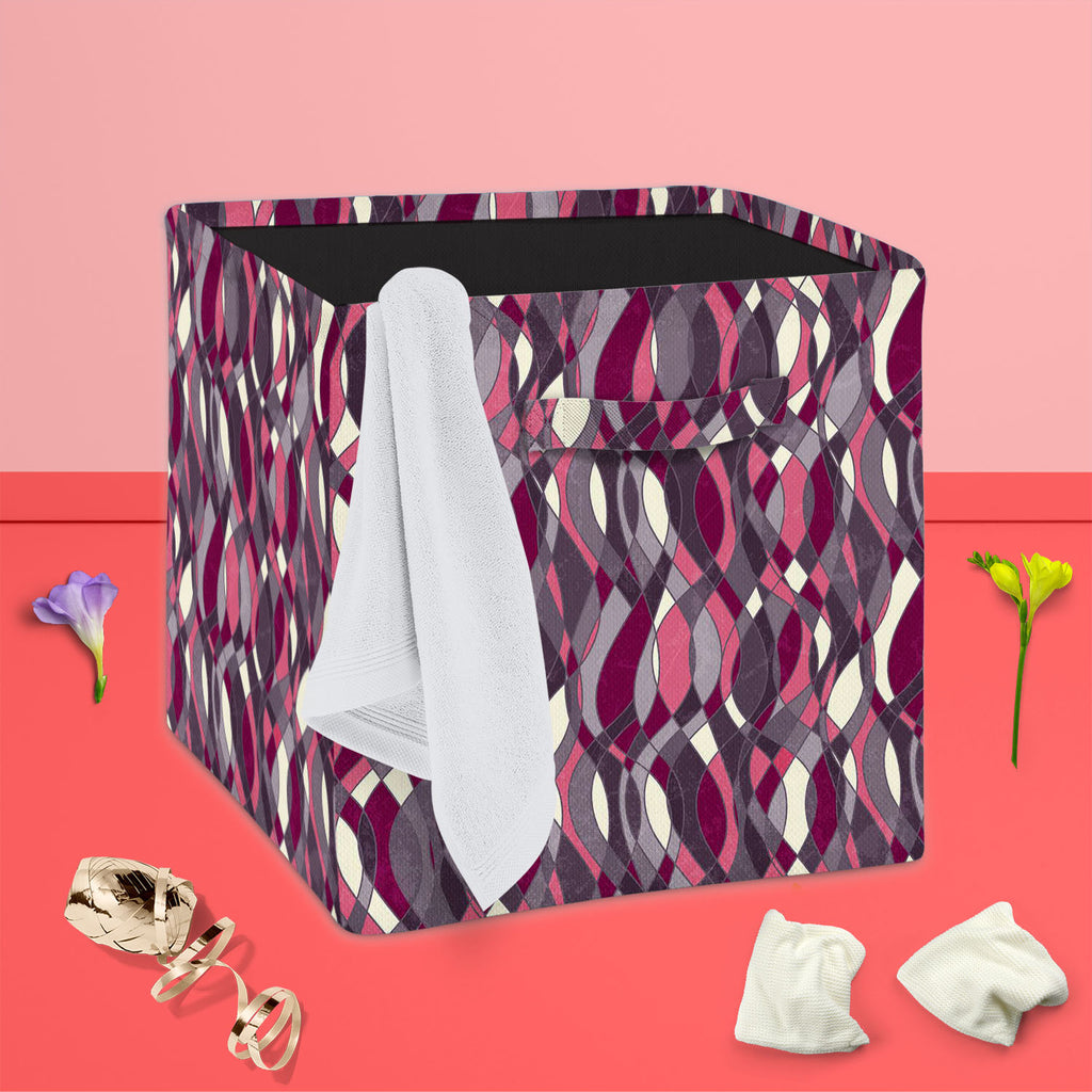 Abstract Grunge Art Foldable Open Storage Bin | Organizer Box, Toy Basket, Shelf Box, Laundry Bag | Canvas Fabric - Storage Bins - ArtzFolio.com