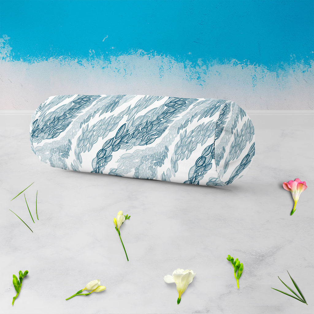 Flying Leaves D1 Bolster Cover Booster Cases | Concealed Zipper Opening-Bolster Covers-BOL_CV_ZP-IC 5007348 IC 5007348, Abstract Expressionism, Abstracts, Art and Paintings, Black and White, Botanical, Cities, City Views, Digital, Digital Art, Drawing, Fashion, Floral, Flowers, Graphic, Illustrations, Nature, Paintings, Patterns, Retro, Scenic, Semi Abstract, Signs, Signs and Symbols, Sketches, Stripes, White, flying, leaves, d1, bolster, cover, booster, cases, concealed, zipper, opening, feather, pattern, 